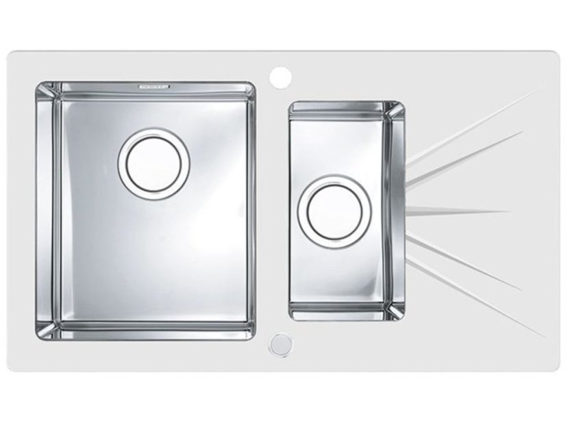 Sklenený drez Alveus Karat UP 20 L biely