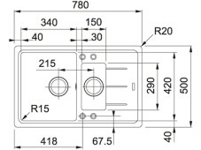 Granitový dřez Franke BFG 651-78 Šedý kámen
