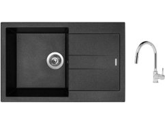 Set Sinks AMANDA 780 Metalblack + baterie Sinks MIX 35 P chrom