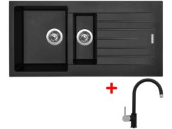 Set Sinks Perfecto 1000.1 Pureblack + Vitalia GR