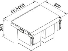 Výsuvný odpadkový koš Franke Garbo 60-2