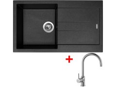 Set Sinks Amanda 860 Metalblack + Vitalia