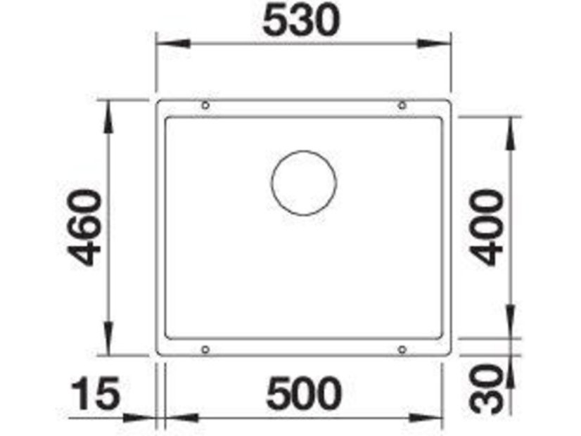 Granitový drez Blanco Rotan 500 U Sivá vulkán