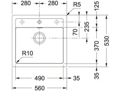 Tectonitový drez Franke SID 610 Čierna