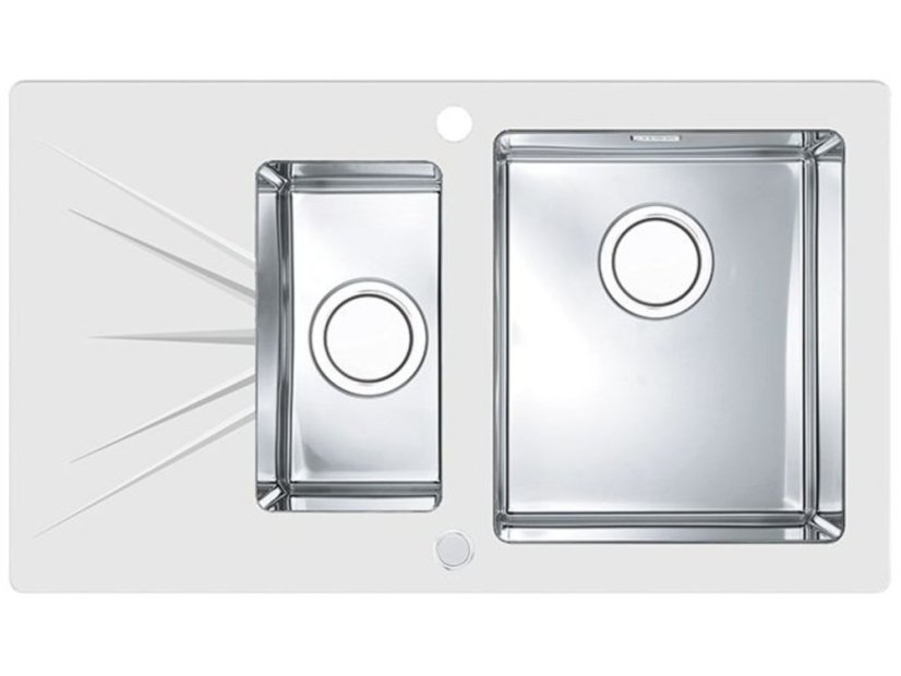 Sklenený drez Alveus Karat UP 20 P biely