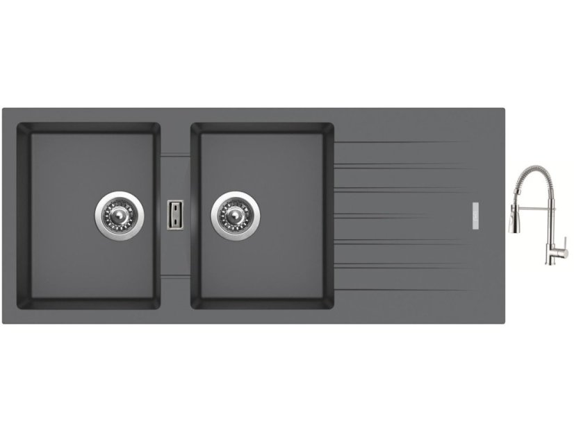 Set Sinks PERFECTO 1160 DUO Titanium + baterie Sinks MIX 35 PROF S chro