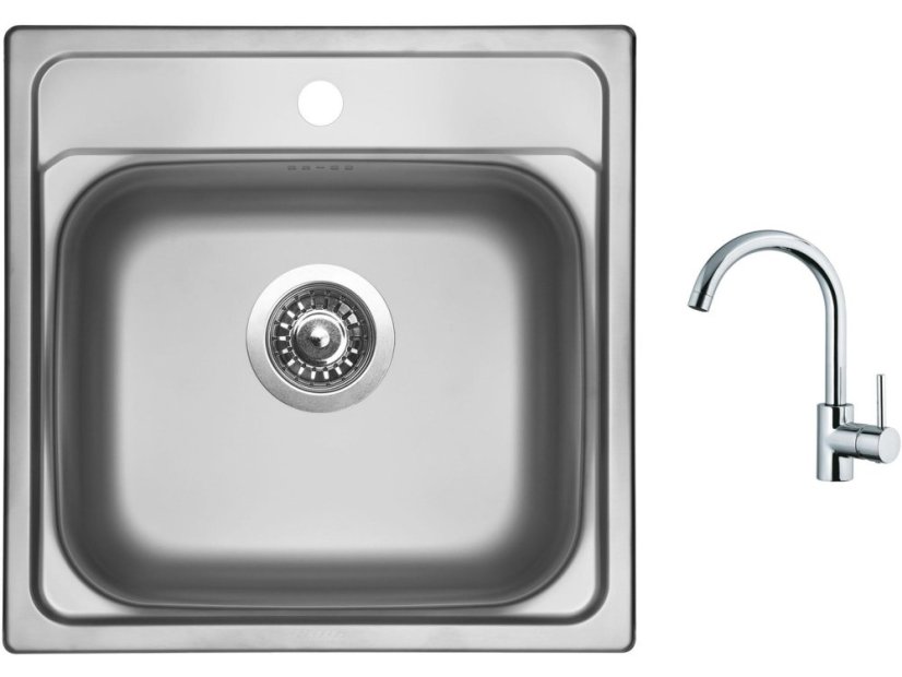 Set Sinks MANAUS 480 V matný + baterie Sinks MIX 35 chrom