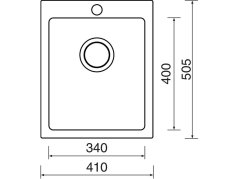 Sinks CERAM 410 Biela