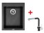 Set Sinks CUBE 410 Metalblack + Mix 3 P GR