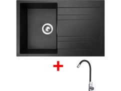 Sinks GRANDE 800 Granblack + Elasta nerez/čierná