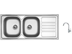 Set Sinks OKIO 1160 DUO V matný + baterie Sinks MIX 35 chrom