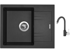 Set Sinks LINEA 600 N Metalblack + batéria Sinks MIX 35 Metalblack