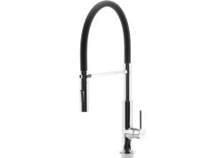 Dřezová baterie Ferro BLE4B s ohebným ramenem a sprškou, černá/chrom