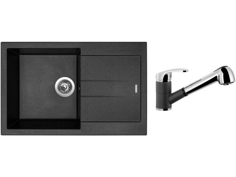 Set Sinks AMANDA 780 Metalblack + batéria Sinks LEGENDA S Metalblack
