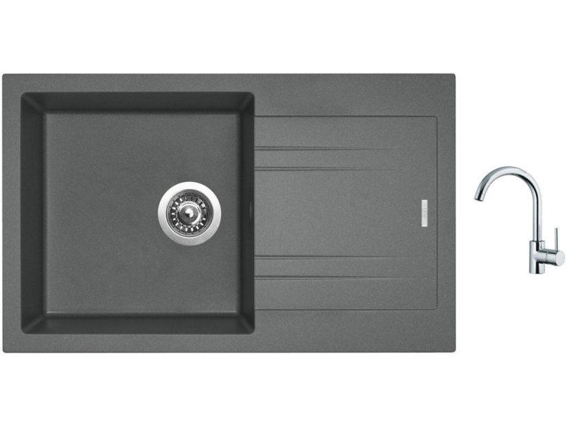 Set Sinks LINEA 780 N Titanium + baterie Sinks MIX 35 chrom