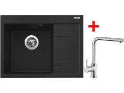 Set Sinks RIM 650 L Metalblack + Elka