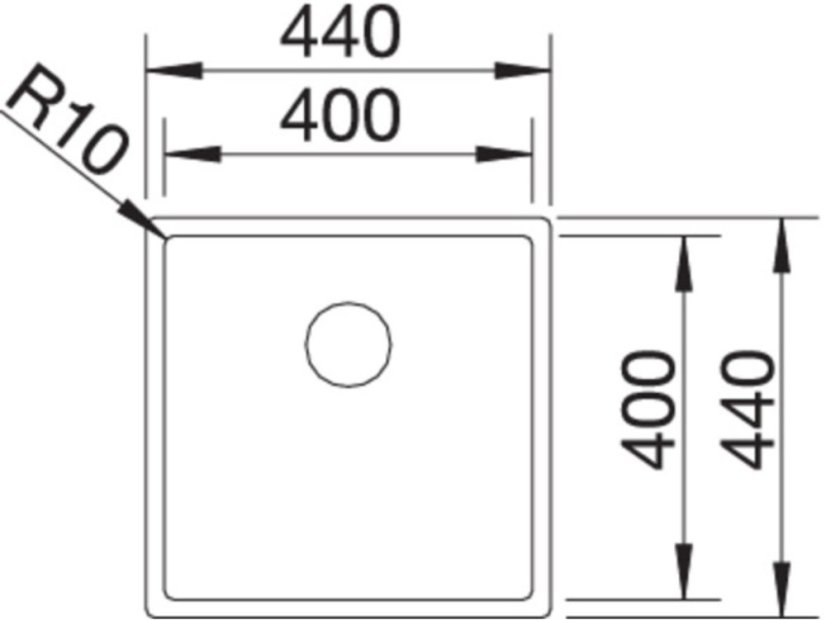 Nerezový drez Blanco CLARON 400-U InFino Nerez durinox