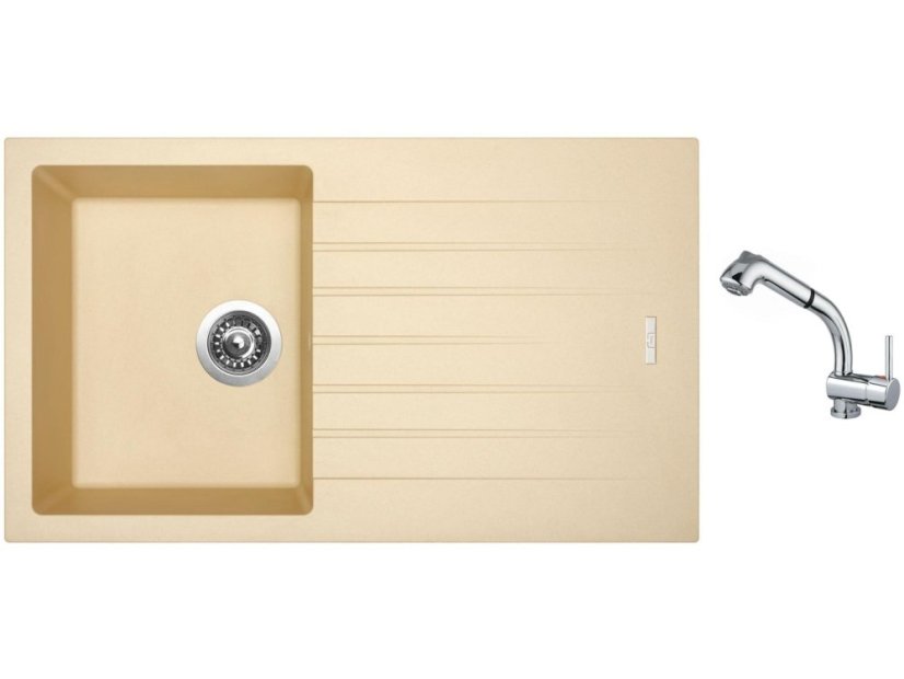 Set Sinks PERFECTO 860 Sahara + baterie Sinks MIX 3 S Chrom