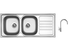87360_nerezovy-drez-sinks-okio-1160-duo-v-0-6mm-matny-drezova-baterie-sinks-vita