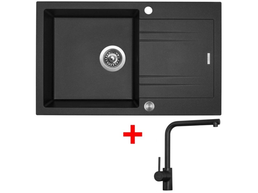 Set Sinks Linea 780 XC Metalblack + Elka černá matná