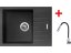 Sinks PERFECTO 650 Pureblack + ELASTA S nerez/černá