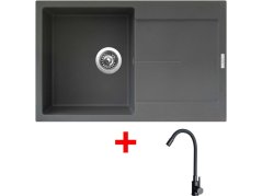 Sinks ULTIMA 790 Titanium + ELASTA čierná matná