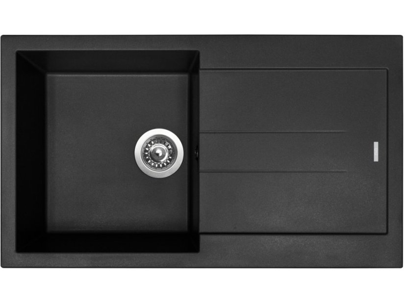 Set Sinks Amanda 860 Pureblack + Elasta nerez/černá