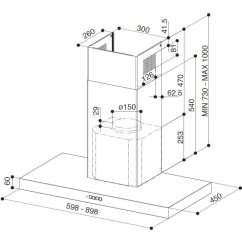 Komínová digestoř Faber STILO COMFORT BK MATT A90