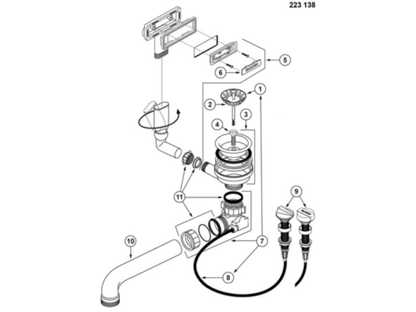 Granitový dřez Blanco ZENAR 45 S-F Silgranit šedá skála dřez vlevo s excentrem bez přísl.