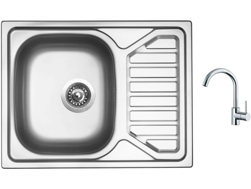 Set Sinks OKIO 650 V leštený + batéria Sinks MIX 35 chróm