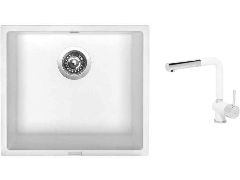 Set Sinks FRAME 457 Milk + batéria Sinks MIX 3 P Milk