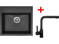 Sinks SOLO 560 Granblack + ENIGMA S Černá matná