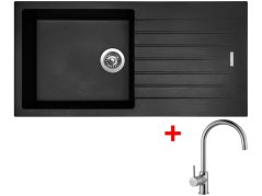 Set Sinks Perfecto 1000 Pureblack + Vitalia