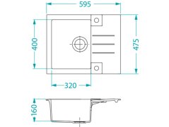 Granitový drez Alveus ROCK 30 betón
