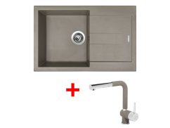 Set Sinks Amanda 780 Truffle + Mix 3 P GR