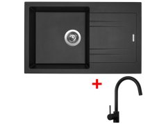 Sinks LINEA 780 Metalblack + Vitalia čierná matná