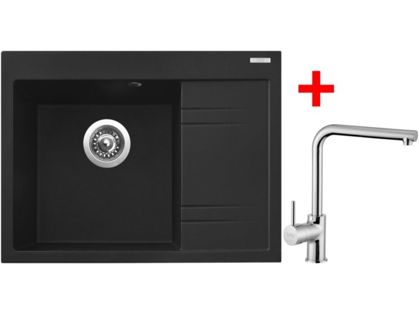 Set Sinks RIM 650 L Metalblack + Elka