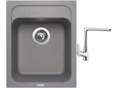Set Sinks CLASSIC 400 Titanium +baterie Sinks baterie CASPIRA chrom Set Sinks CLASSIC 400 Titanium +baterie Sinks baterie CASPIRA chrom