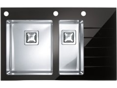 Sklenený drez Alveus Crystalix 20 L čierny