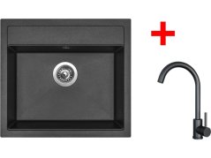 Sinks SOLO 560 Metalblack + ARCO čierná matná