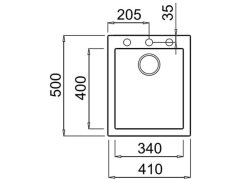 Granitový drez Elleci Quadra 100 White K96
