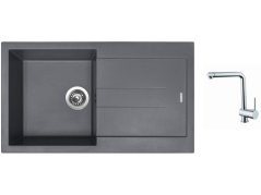 Set Sinks AMANDA 860 Titanium + baterie Sinks MIX 3 chrom