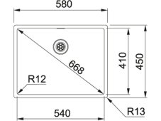 Nerezový dřez Franke BXX 210/110-54