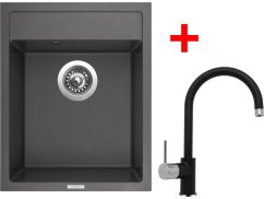 Sinks CLASSIC 400 Pureblack + VITALIA GR Sinks CLASSIC 400 Pureblack + VITALIA GR