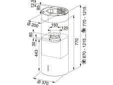 Ostrůvková digestoř Franke FTU PLUS 3707 I BK Matná černá