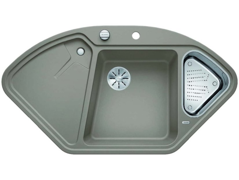 Granitový drez Blanco DELTA II InFino tartufo s excentrom
