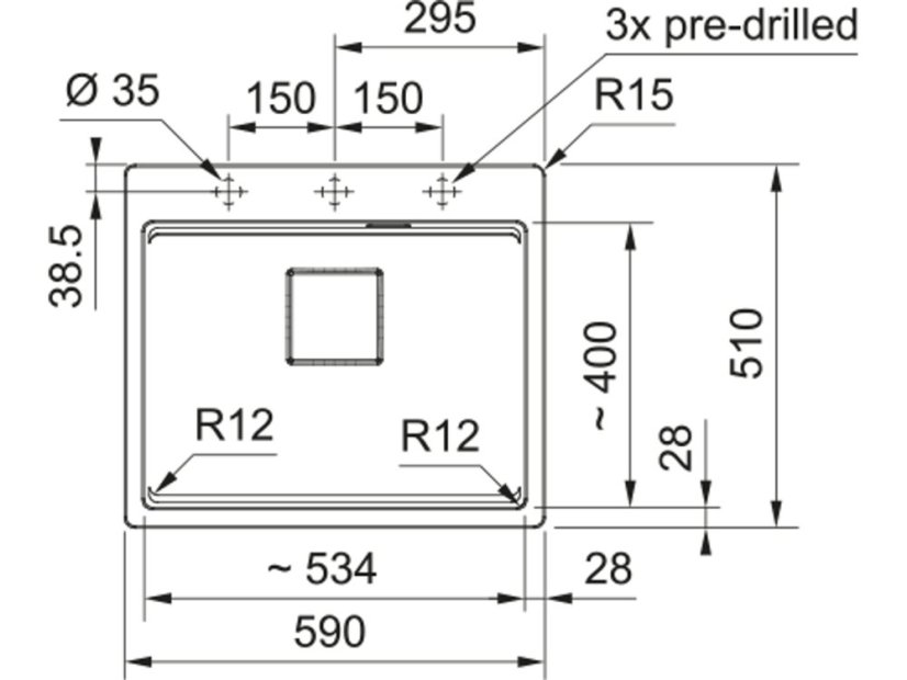 Granitový dřez Franke KNG PRO 610-53 Matná černá