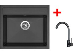 Sinks SOLO 560 Pureblack + ARCO čierná matná