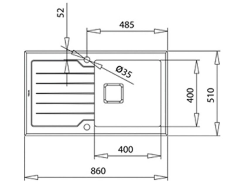 Kuchyňský dřez Teka Diamond RS15 1B 1D 86 BK