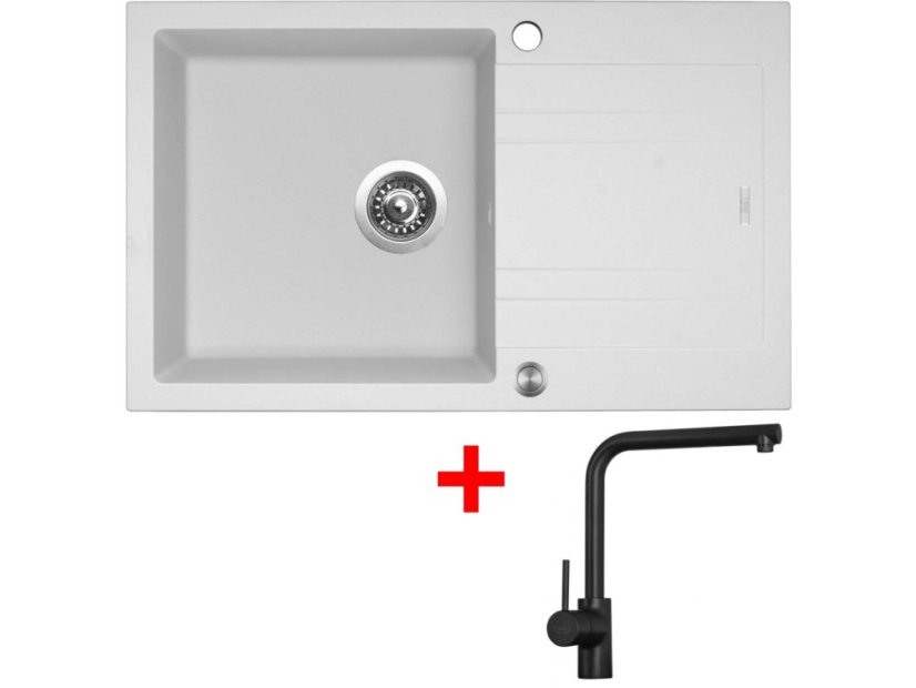 Sinks Linea 780 XC Milk + Elka černá matná